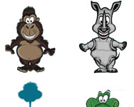 Animals shapes majmos HTML5 játék